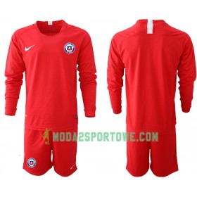 Koszulka Chile Dziecięcy Domowe Stroje Piłkarskie 2018/19 Długi Rękaw